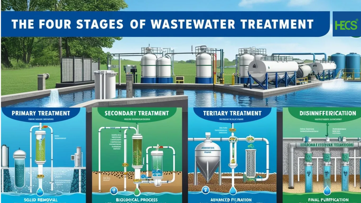 Four Stages of Wastewater Treatment